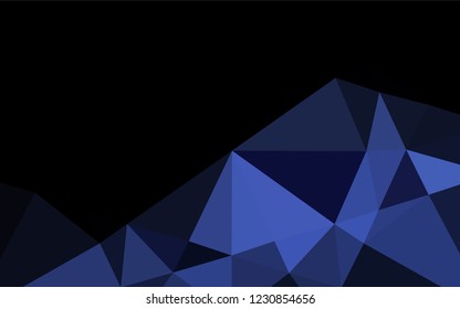 Dark BLUE vector hexagon mosaic template. An elegant bright illustration with gradient. A completely new template for your business design.