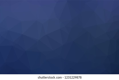 Dark BLUE vector hexagon mosaic cover. Colorful abstract illustration with gradient. The polygonal design can be used for your web site.