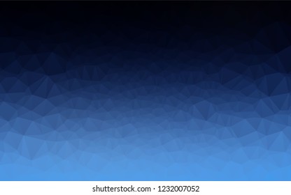 Dark BLUE vector hexagon mosaic template. Shining colored illustration in a Brand new style. A completely new design for your business.