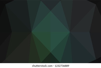 Dark BLUE vector hexagon mosaic template. Colorful illustration in abstract style with gradient. The template can be used as a background for cell phones.