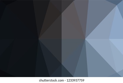 Dark BLUE vector hexagon mosaic cover. Creative illustration in halftone style with gradient. The elegant pattern can be used as part of a brand book.