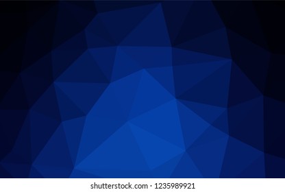 Dark BLUE vector hexagon mosaic template. Colorful illustration in abstract style with gradient. A new texture for your design.