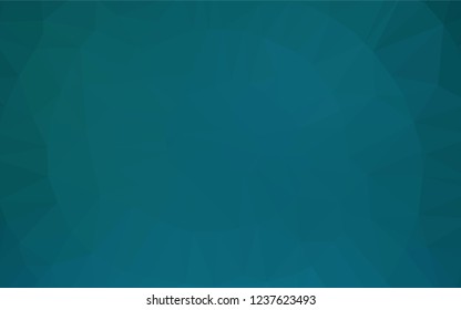 Dark BLUE vector hexagon mosaic cover. Shining illustration, which consist of triangles. The textured pattern can be used for background.