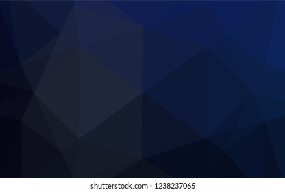 Dark BLUE vector hexagon mosaic cover. Brand new colored illustration in blurry style with gradient. The textured pattern can be used for background.