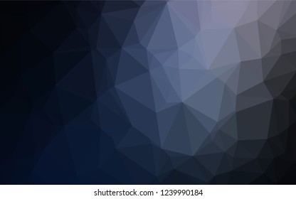 Dark BLUE vector hexagon mosaic template. Brand new colored illustration in blurry style with gradient. The elegant pattern can be used as part of a brand book.