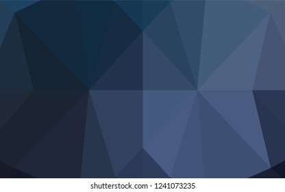 Dark BLUE vector hexagon mosaic texture. Shining colored illustration in a Brand new style. Brand new design for your business.