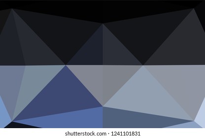 Dark BLUE vector hexagon mosaic template. Brand new colored illustration in blurry style with gradient. A completely new template for your business design.