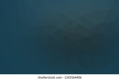 Dark BLUE vector hexagon mosaic template. An elegant bright illustration with gradient. A completely new design for your business.