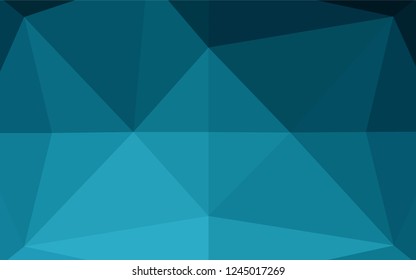 Dark BLUE vector hexagon mosaic cover. A completely new color illustration in a vague style. The completely new template can be used for your brand book.