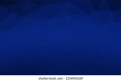 Dark BLUE vector hexagon mosaic template. An elegant bright illustration with gradient. The elegant pattern can be used as part of a brand book.