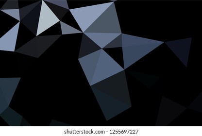Dark BLUE vector hexagon mosaic template. Modern geometrical abstract illustration with gradient. Triangular pattern for your business design.