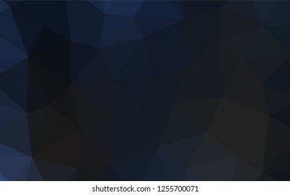 Dark BLUE vector hexagon mosaic template. A sample with polygonal shapes. Brand new style for your business design.