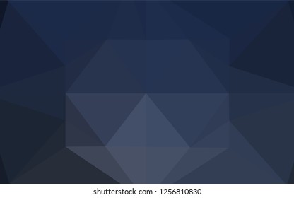 Dark BLUE vector hexagon mosaic cover. Glitter abstract illustration with an elegant design. Brand new design for your business.