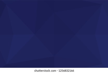 Dark BLUE vector hexagon mosaic template. Shining colored illustration in a Brand new style. The best triangular design for your business.