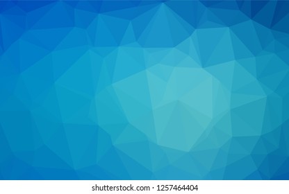 Dark BLUE vector hexagon mosaic template. Colorful abstract illustration with gradient. Brand new design for your business.