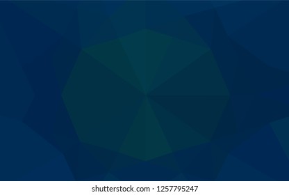 Dark BLUE vector hexagon mosaic cover. Modern geometrical abstract illustration with gradient. A completely new template for your business design.