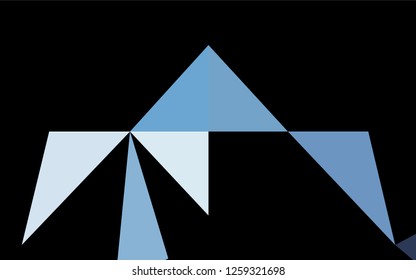 Dark BLUE vector hexagon mosaic cover. A completely new color illustration in a vague style. The textured pattern can be used for background.