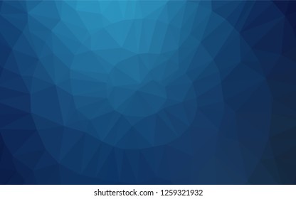 Dark BLUE vector hexagon mosaic cover. An elegant bright illustration with gradient. A new texture for your design.