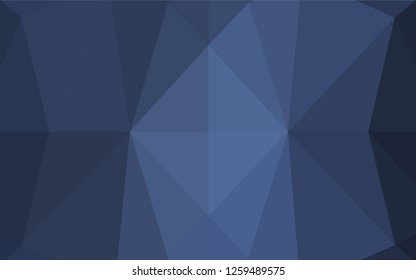Dark BLUE vector hexagon mosaic template. A vague abstract illustration with gradient. The best triangular design for your business.
