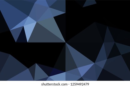 Dark BLUE vector hexagon mosaic texture. Colorful illustration in abstract style with gradient. A new texture for your design.