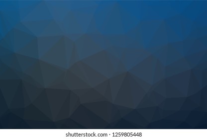 Dark BLUE vector hexagon mosaic template. A vague abstract illustration with gradient. Brand new design for your business.