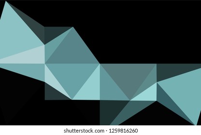 Dark BLUE vector hexagon mosaic cover. Creative geometric illustration in Origami style with gradient. A new texture for your design.