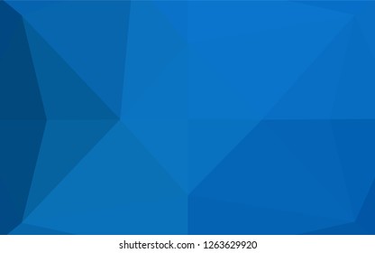Dark BLUE vector hexagon mosaic cover. Shining colored illustration in a Brand new style. The elegant pattern can be used as part of a brand book.