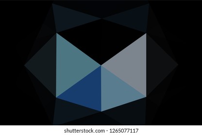 Dark BLUE vector hexagon mosaic texture. Modern geometrical abstract illustration with gradient. The polygonal design can be used for your web site.