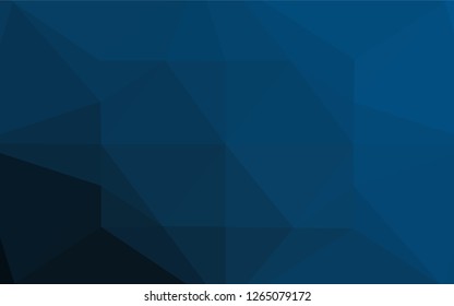 Dark BLUE vector hexagon mosaic template. An elegant bright illustration with gradient. A new texture for your design.