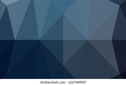 Dark BLUE vector hexagon mosaic texture. Modern geometrical abstract illustration with gradient. The completely new template can be used for your brand book.