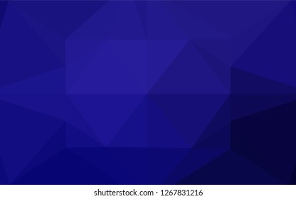 Dark BLUE vector hexagon mosaic template. Shining colored illustration in a Brand new style. The elegant pattern can be used as part of a brand book.