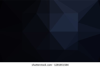 Dark BLUE vector hexagon mosaic cover. A vague abstract illustration with gradient. A completely new design for your business.