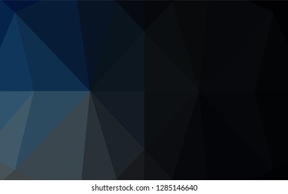 Dark BLUE vector hexagon mosaic texture. Colorful illustration in abstract style with gradient. The polygonal design can be used for your web site.
