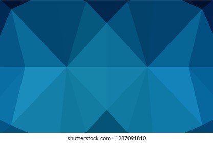 Dark BLUE vector hexagon mosaic template. Colorful abstract illustration with gradient. The elegant pattern can be used as part of a brand book.