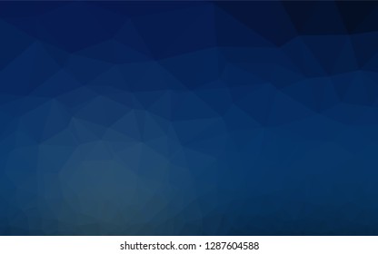 Dark BLUE vector hexagon mosaic template. Shining colored illustration in a Brand new style. A completely new template for your business design.