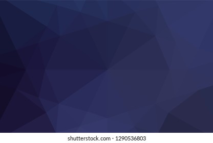 Dark BLUE vector hexagon mosaic template. Colorful illustration in abstract style with gradient. Brand new design for your business.
