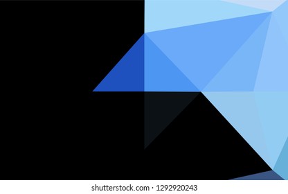 Dark BLUE vector hexagon mosaic template. Colorful illustration in abstract style with gradient. Brand new design for your business.
