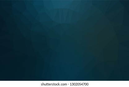 Dark BLUE vector hexagon mosaic cover. Colorful abstract illustration with gradient. The completely new template can be used for your brand book.