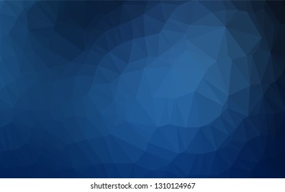 Dark BLUE vector hexagon mosaic texture. Shining colored illustration in a Brand new style. A completely new template for your business design.
