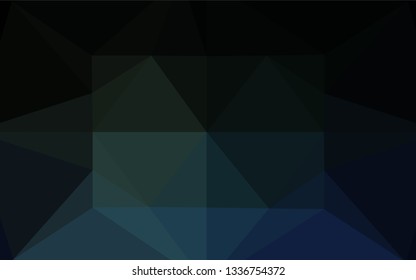 Dark BLUE vector hexagon mosaic cover. Brand new colored illustration in blurry style with gradient. A new texture for your design.