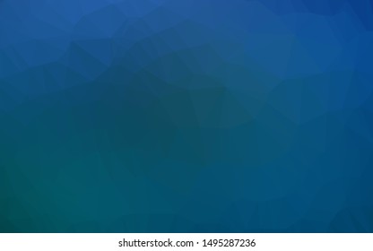 Dark BLUE vector hexagon mosaic cover. An elegant bright illustration with gradient. The elegant pattern can be used as part of a brand book.