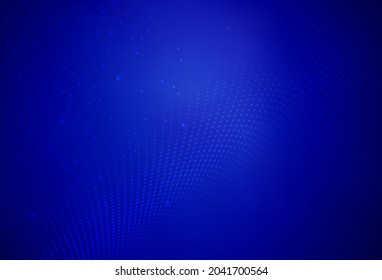 Dark BLUE vector Illustration with set of shining colorful abstract circles. Glitter abstract illustration with blurred drops of rain. Modern design for a business card.