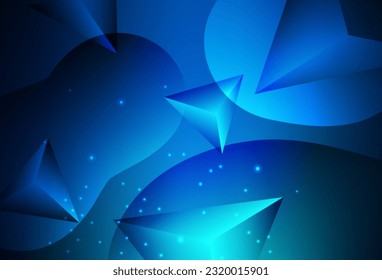 Dark BLUE vector Illustration with set of colorful abstract circles and lines. Beautiful colored illustration with blurred circles in nature style. Modern design for a business card.