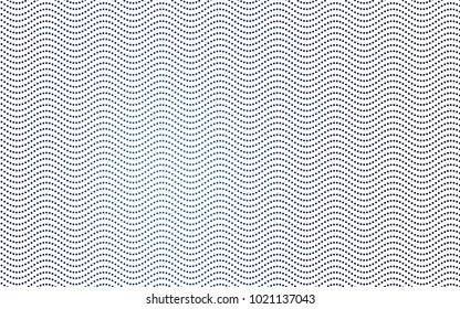 Dark BLUE vector illustration which consist of circles. Dotted gradient design for your business. Creative geometric background in halftone style with colored spots.