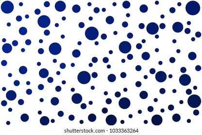DARK BLUE vector illustration which consist of circles. Dotted gradient design for your business. Creative geometric background in halftone style with colored spots.