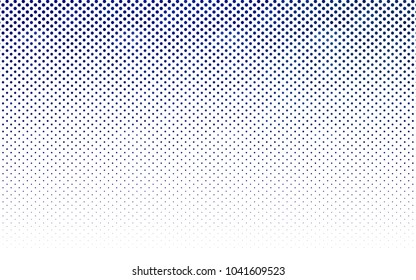 Dark BLUE vector illustration which consist of circles. Dotted gradient design for your business. Creative geometric background in halftone style with colored spots.