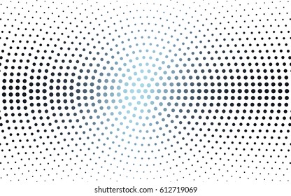 DARK BLUE vector illustration which consist of circles. Dotted gradient design for your business. Creative geometric background in halftone style with colored spots.