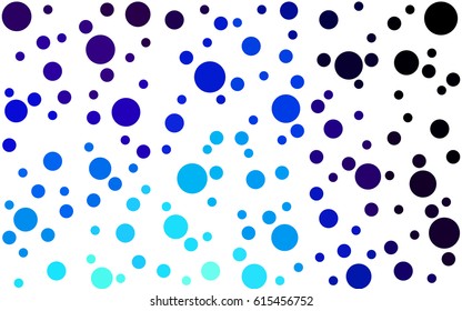 DARK BLUE vector illustration which consist of circles. Dotted gradient design for your business. Creative geometric background in halftone style with colored spots.