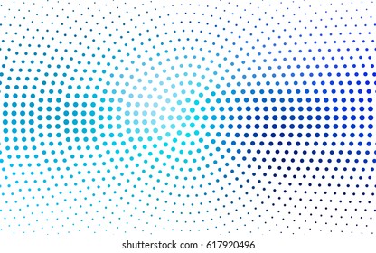 DARK BLUE vector illustration which consist of circles. Dotted gradient design for your business. Creative geometric background in halftone style with colored spots.