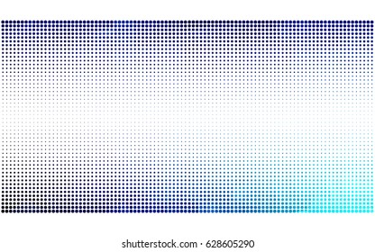 DARK BLUE vector illustration which consist of circles. Dotted gradient design for your business. Creative geometric background in halftone style with colored spots.